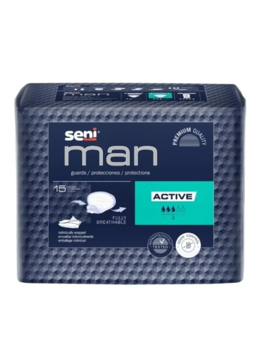 FREE w/ Purchase - SENI Man Active Light Bladder Control Guards (15 ct) - OSFM